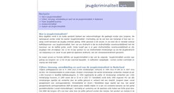 Desktop Screenshot of jeugdcriminaliteit.net